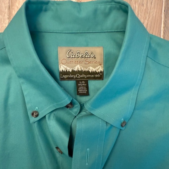 Cabela's Mens Long Sleeve Button Up Shirt Size L - Picture 4 of 4